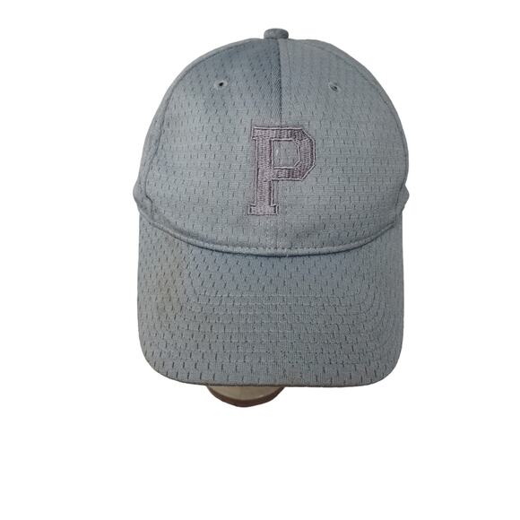Youth Boys Strapback Cap Embroidered P Gray Port Authority Hat - Picture 1 of 10